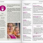 "Gott in Frankreich oder in Italien?", "Preise", "Auf Biertour", "So beginnt ein guter Tag in Regensburg". Rechts: Bistros und Frühstückstipps. Unten: Zwei Kinder mit Eis.