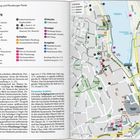 Text: Flensburg, Ansehen, Schlafen, Essen, Einkaufen, Bewegen, Ausgehen. Neben den Texten eine Stadtkarte.