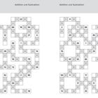 Zahlenraum 1–100, Addition und Subtraktion, zwei nummerierte Rätselgitter mit Rechenaufgaben.