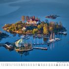 Ab 1 unten links bis 30 unten rechts. "Finnland - Helsinki - Velocarat-Clubhaus - Nylands Yacthclub". Davor eine Insel mit Gebäuden und Segelbooten.