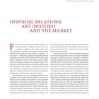 INSPIRING RELATIONS: ART (HISTORY) AND THE MARKET. Text über Kunstgeschichte und Marktbedingungen, Kunsthandel und Einflüsse.