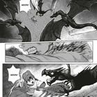 Ein Mädchen ruft "Moon!" und "Moon! Ich brauche dich!" in einer dramatischen Szene mit Drachen. Manga-Stil.