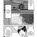 Teil 1. Sehr geehrte Fluggäste, wir erreichen in Kürze den Flughafen Tokio-Haneda. Illustration: Flugzeuglandung und lächelnde Flugbegleiterin.