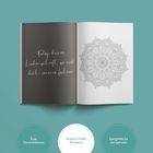 Links: "Folge deiner Leidenschaft, sie wird dich immer führen". Rechts: Mandala. Unten: Zum Verschenken, Kreativität fördern, Langeweile vermeiden.