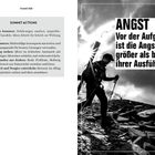 Seite 264, Thema Kreativität. Links Tipps zu Summit Actions, rechts eine Silhouette eines Wanderers mit Skistöcken.