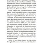 Seite mit fortlaufendem Text über Politik und konservative Parteien in Europa und deren Einfluss und Wandel. Seite 9.