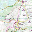 Text: Monschau, Mützenich, Konzen, Imgenbroich. Karte zeigt Wege, Straßen und touristische Ziele wie Museen und Aussichtspunkte.