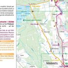 Text: "Von Rothenburg/O.L. nach Podrosche 17,5 km". Karte mit Radwegen und Sehenswürdigkeiten in der Region.