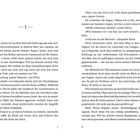 Seite enthält fiktiven Text mit Dialogen, ein großes Kapitelnummer-1-Design und ist in einem Buchstil formatiert.