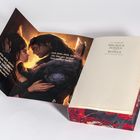 „Für dich allein würde ich…“ „Ich liebe dich, Lyra…“ Links: Illustration eines Paars, rechts: offenes Buch, dekorativer Umschlag.