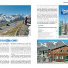 "RUND UM DEN GROSSGLOCKNER", "TOUR-TIPP", Berge, Straße, Motorräder, Frau am Edelweißspitze Schild, hölzerne Hütte, klare Himmel.