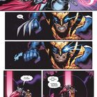 Ein Heldenkampf im Comic-Stil. Texte: "Das wirst du nicht tun, Wolverine.", "Nein.", "Snakt", "Hilf mir... X-Cutioner.", "Bring mich... nach Hause. Ich brauche... eine weitere Transfusion."