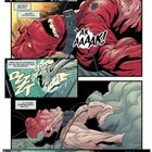 „Diese Frau... Tamika Bowden.“ Ein rot leuchtender, wütender Mann mit Elektroden kämpft, teils bewusstlos. Illustration.