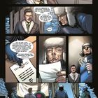 Ein Mann in pelzbesetztem Mantel spricht über finanzielle Sanktionen. Sie halten ein kryptisches Dokument. Militärszene.