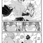 Komik: Zwei Figuren, muskulös und ernst, mit Texten wie "Danke...", "Lavie!", "Die Natur eines sechsten Sinns..."