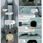 Texte: "EINE WOCHE ZUVOR", "Batmans Kampftagebuch, 19. April.", "Irgendetwas ist anders."

Illustration einer Brücke mit Menschen, darauf ein Mann im Vordergrund. Gebäudesilhouette im Hintergrund.