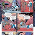 Comicausschnitt mit zwei Hunden an Leinen. Menschen unterhalten sich über Krypton, Erdbeben und Krypto, den Hund.