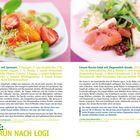 Fruchtsalat mit Sprossen, Zutaten: 2 Orangen, 2 Grapefruits. Linsen-Rucola-Salat mit Ziege. SEITE 75.