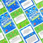 „Twitterperlen NICHT LACHEN CHALLENGE“ steht auf Karten mit Emojis wie Affen und Herzlippen, grün und blau gestaltet.