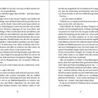 Zwei Seiten eines Buches, Seiten 10 und 11. Text erzählt von Calisa und ihrer Umgebung bei Regen. Erwähnung von Gebäuden und Landschaft.