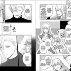 Eine Manga-Seite mit dialogischen Szenen zwischen lächelnden, einander zugewandten Figuren. Dialog über Rätsel und Entdeckungen.