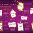 Texte: Affirmationen, Aufmerksamkeit ist das größte Geschenk, das wir jemandem machen können. - Dobby. Design: Bunte Papierstücke.