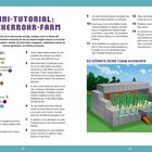 Mini-Tutorial für eine Zuckerrohr-Farm in Minecraft. Anleitung mit Materialien und Bauanleitung, inklusive Bild einer Farm.