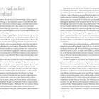 Titel: "Alter jüdischer Friedhof". Zwei Spalten Text über Geschichte und Lage eines Friedhofs in Nürnberg. Seitenzahlen 11 und 12.