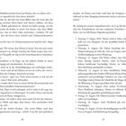 Text auf zwei Seiten eines Buches. Seitenzahlen 86 und 87. Es wird über einen Vorfall und rechtliche Anschuldigungen berichtet, mit Ereignissen im August 2024.