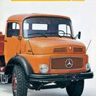 Text: "Mercedes-Benz L/LA/LS/LK/LAK 1513 2-Achs-Fahrgestelle." Zu sehen ist ein oranger Lastwagen frontal mit Mercedes-Logo.