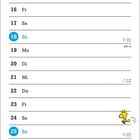 April-Kalender. Comic: "Ich vermute, ein Langstreckenläufer wie du achtet auf seine Ernährung." "Selbstverständlich." "Power-Donut."