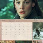 Kalender für April. Großes Bild einer Frau mit langen Haaren. Darunter weitere Filmszenen mit Pferd und Wasserfall.