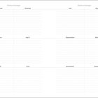 Kalenderblatt mit Spalten für Geburtstage pro Monat, aufgeteilt nach Januar-Dezember. Linien zum Eintragen enthalten.