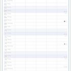 Kalender mit April oben. Illustrationen: Bonsai, Blumen, Schere, Schmetterling, Frau im Kimono. Liste für Memos links.