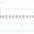 Januar Kalender mit Wochenübersicht. Illustration: Zwei Eisbären genießen Tee.