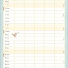 Kalender für April mit Illustration von zwei Hasen. „Ich hab dich lieb, so hoch, wie ich mich strecken kann.“