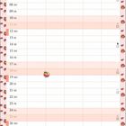 Kalenderblatt April mit Kästchen für jeden Tag. Oben ein Bär mit Erdbeeren, unten ein Hase mit Karotten.