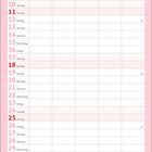 Kalender im April mit Wochentagen und Zahlen. Unten links Illustration von drei Tassen, rechts Stiefel und "04".