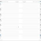 Januar Kalenderwochen mit Daten vom 11. bis 24., Montag bis Sonntag, in vier Sprachen mit Platz für Notizen.