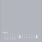 Kalender für April. Tage der Woche oben, Daten darunter. Der 4. und 18. sind hervorgehoben.