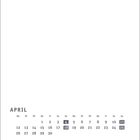 Kalender für April. Wichtige Daten: 4., 11., 18., 25. April sind hervorgehoben.