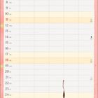 NAME LISTE; Notizen; APRIL. Kalender mit Illustrationen: ein goldener Ball, ein Besen, drei Kinder in roten Umhängen vor einem Spielfeld.