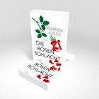 „Warren Adler: Die Rosenschlacht“ steht auf dem Buchcover. Eine rote Rose mit grünen Blättern ist abgebildet.