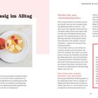 „Apfelessig im Alltag“ steht oben. Ein Foto zeigt einen Teller mit Apfelstücken in einer Flüssigkeit, daneben ganze Äpfel.