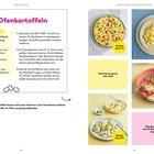 Ofenkartoffeln für 4 Personen: Zutaten, Zubereitung. Tipp: Einfrieren und Aufbacken. Rechte Seite zeigt passende Gerichte mit Seitenzahlen.