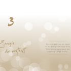 3. Energie, die ansteckt. Ein Licht geht nur an, wenn es mit Energie versorgt wird. Weicher, heller Hintergrund mit Lichtkreisen.