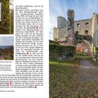 Text beschreibt eine Wanderroute und merkmale wie die Ruine Gräfenstein. Bilder zeigen ein Logo und die Ruine.