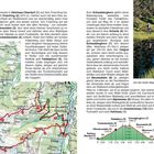 Text beschreibt eine Wanderroute in der Region Kelchsau-Oberdorf, erwähnt markante Punkte wie Foisching, Höhlenbrandalm und Schwai­berghorn, illustriert durch eine Karte.