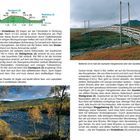 Illustration zeigt Wanderweg-Infos. Bild: Hängebrücke im Fjäll, darunter Flusslandschaft mit Bäumen und Bergen.