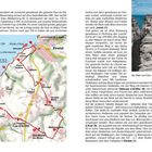 Karte zeigt Wanderwege bei Étretat in der Normandie, Frankreich. Rechts daneben sind die Klippen "Les Falaises d'Aval".